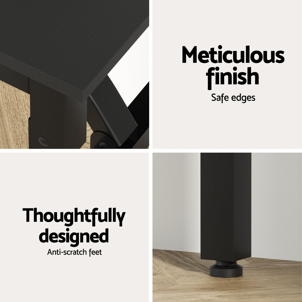 Nara Foldable Computer Desk – Black – 80 cm