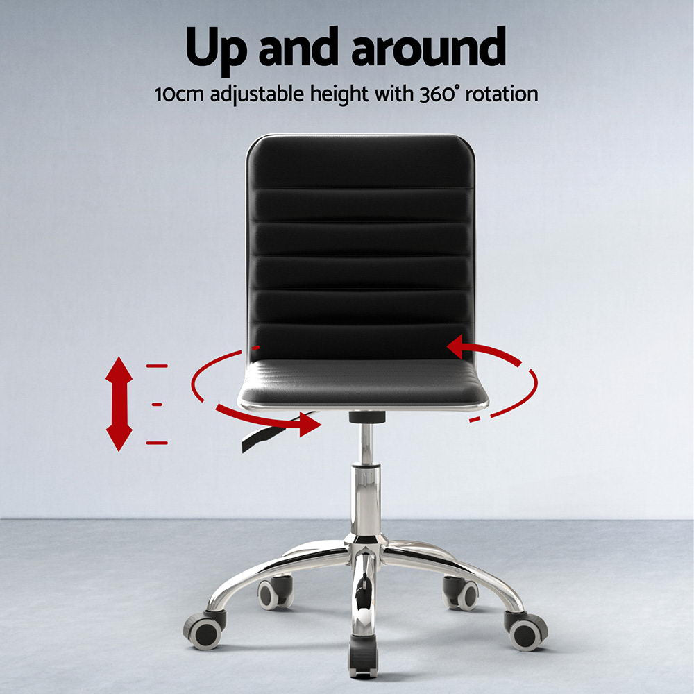 Hudson Foldable Computer Desk and Office Chair Set – Black – 80 cm