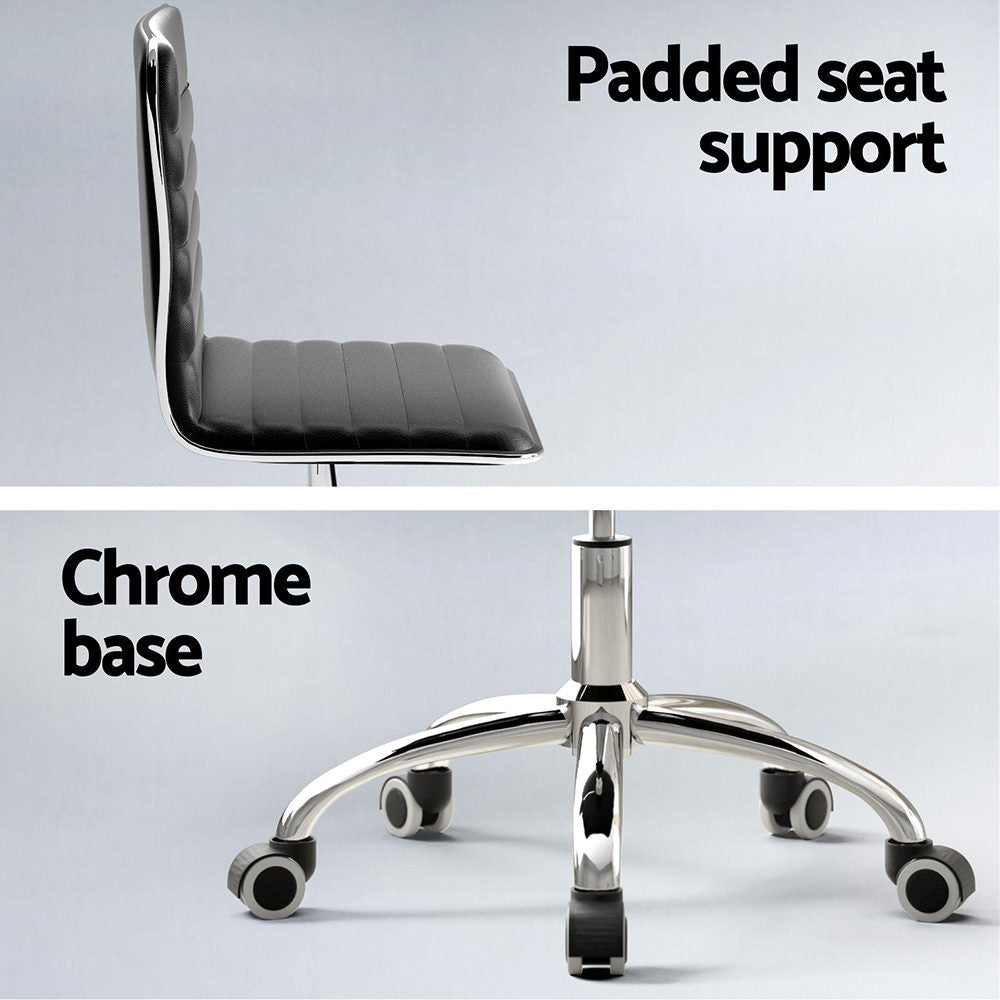 Hudson Foldable Computer Desk and Office Chair Set – Black – 80 cm