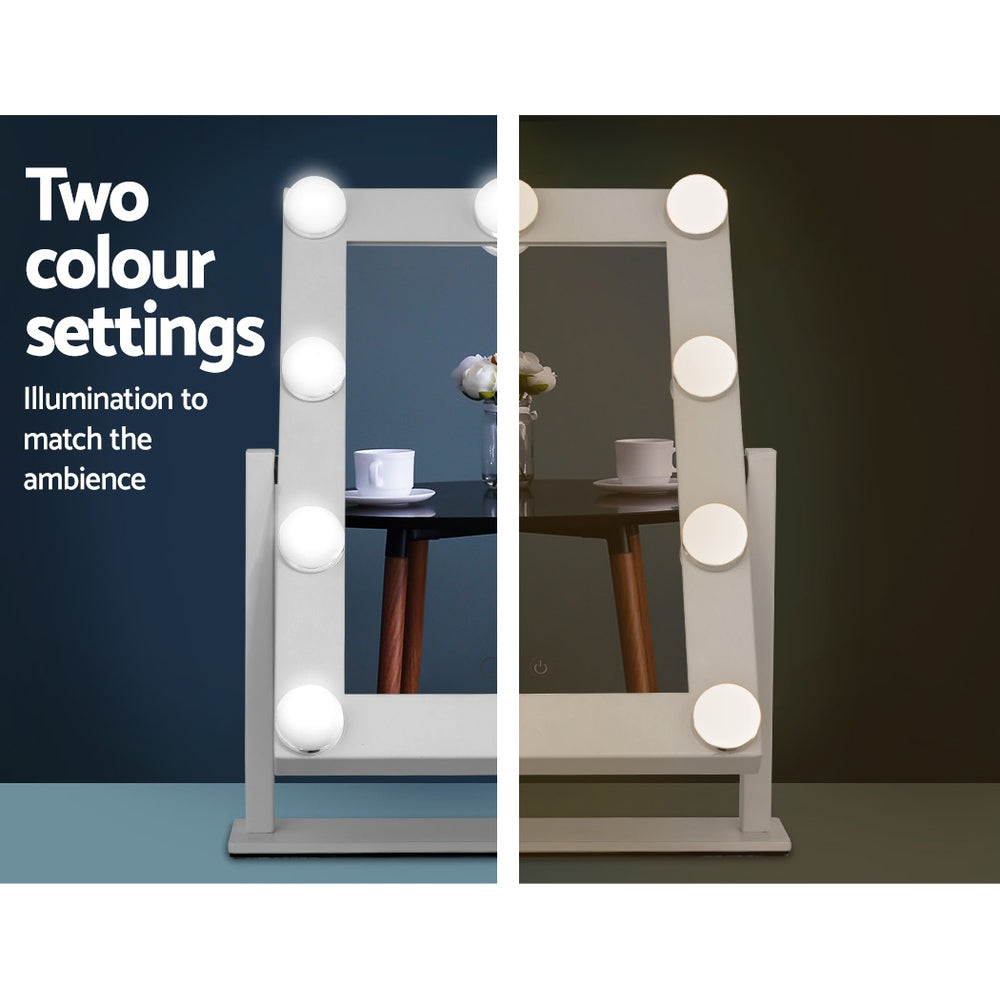 Serano Hollywood Makeup Mirror – White – LED