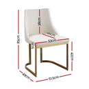 4 x Linen Dining Chairs – Beige with Timber Frame