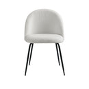 2 x Dining Chairs – Sherpa Boucle White