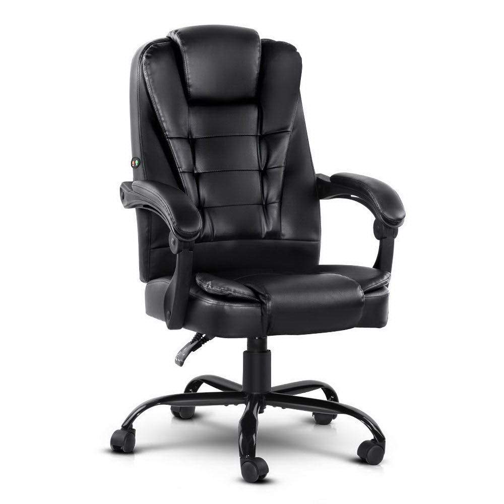 Carston Electric Massage Office Chair – Black