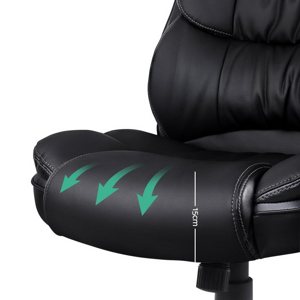 Cove Massage Office Chair – Black – Heated Seat