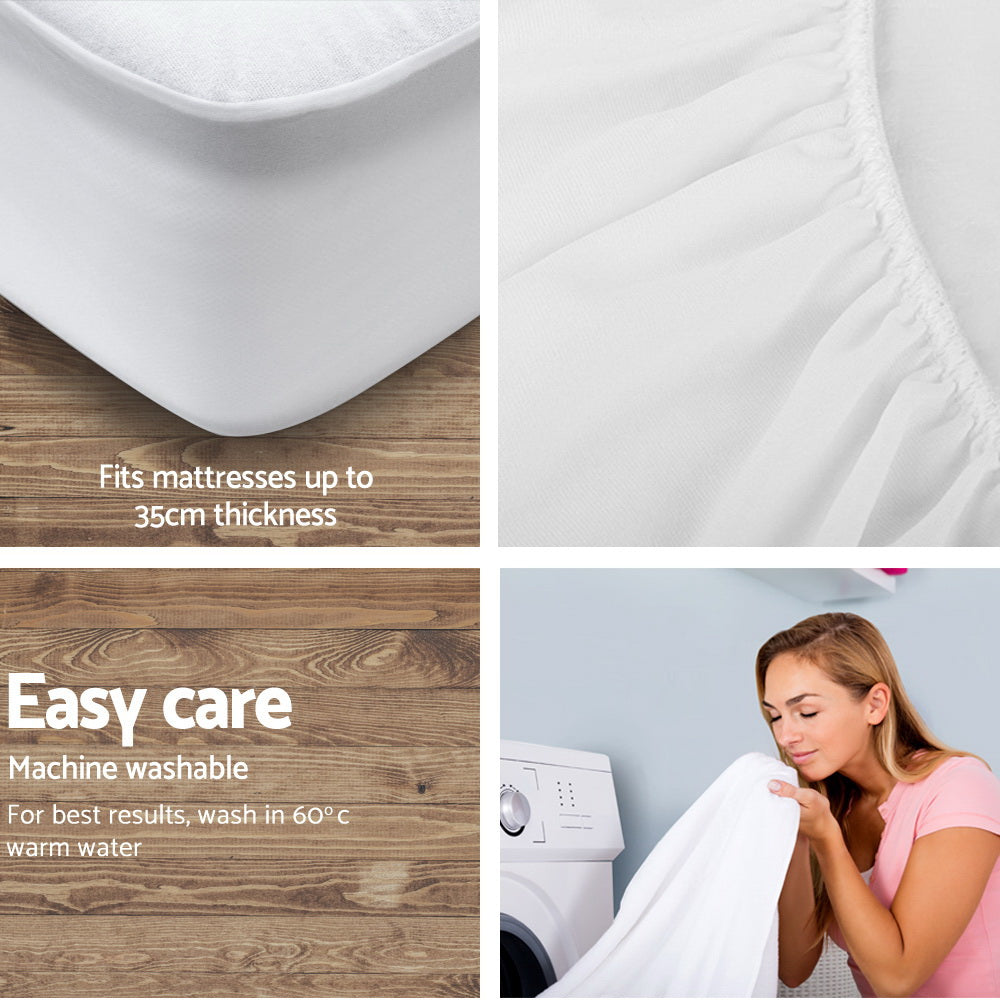 Bamboo Waterproof Mattress Protector – King Single