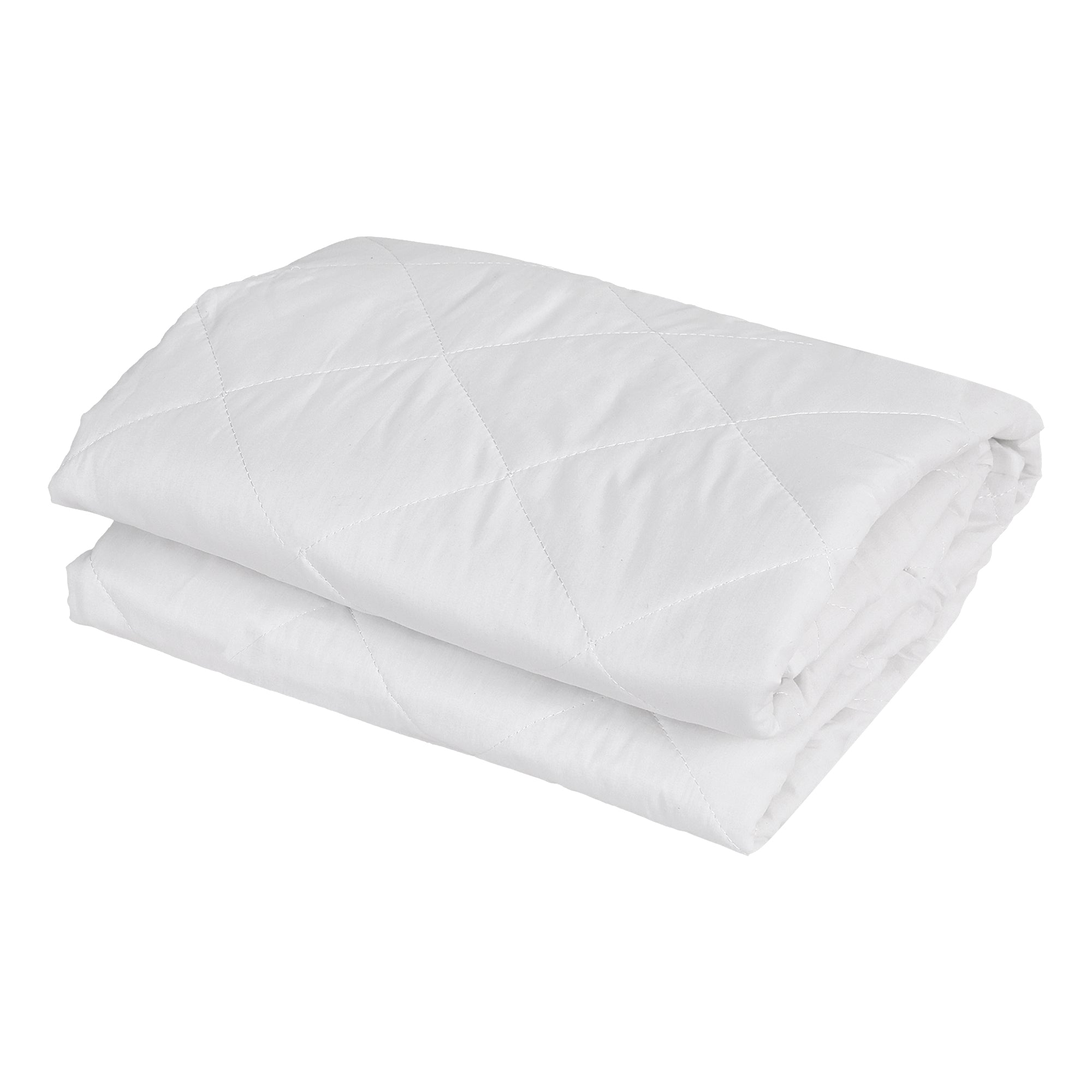 Calderon Cotton Quilted Mattress Protector – White – King Single