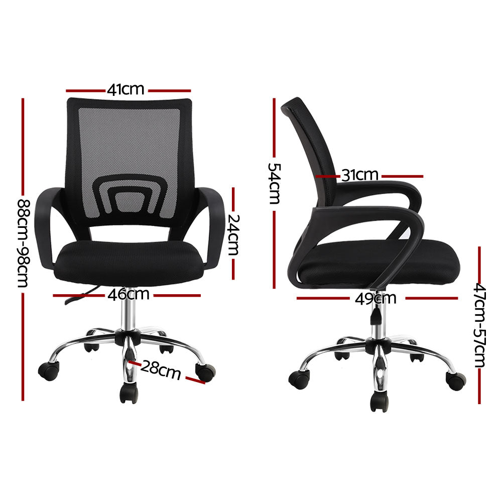 Nexus Mid Back Mesh Office Chair – Black – Regular