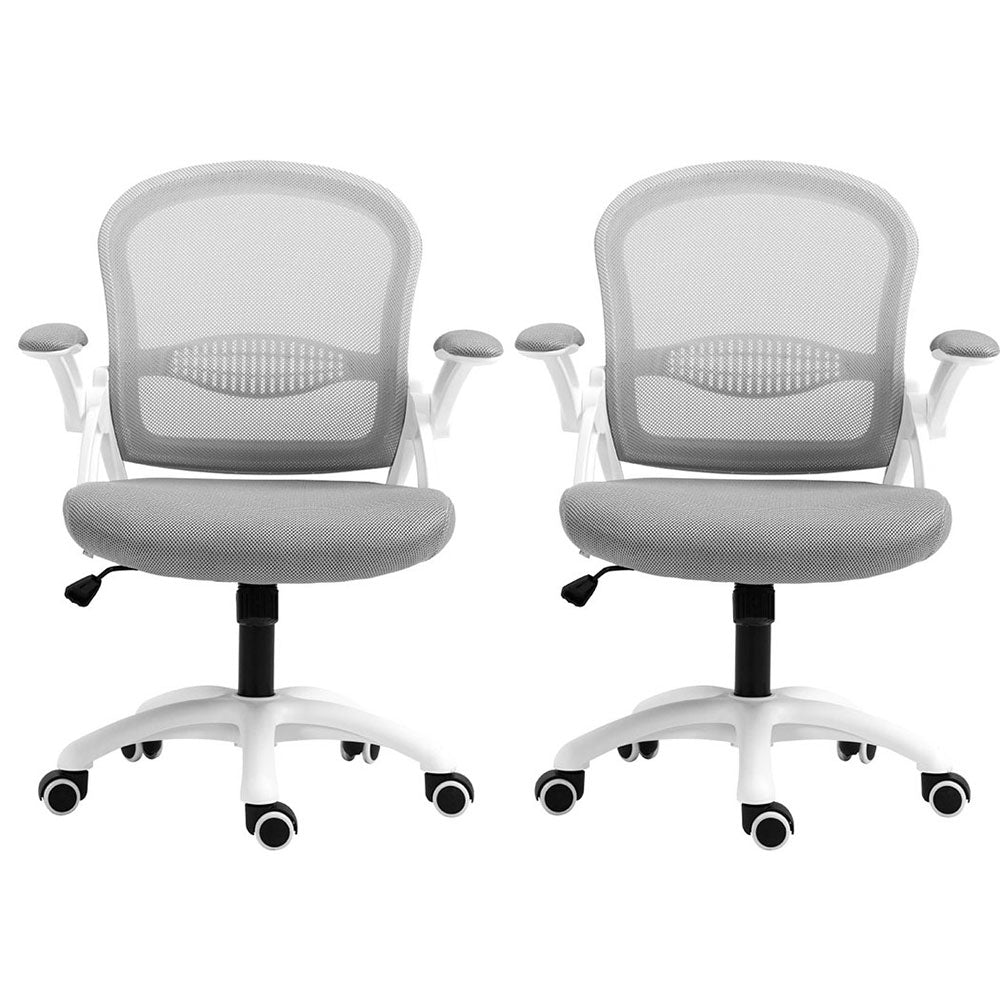 Nova Mesh Office Chairs – Grey – Set of 2