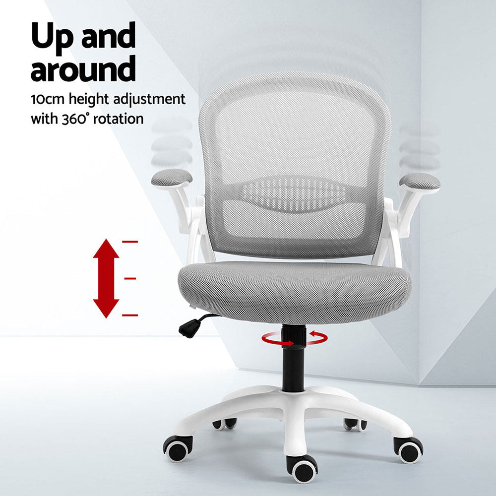 Nova Mesh Office Chairs – Grey – Set of 2
