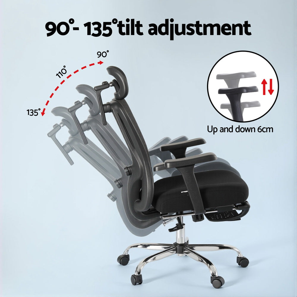 Alderon Ergonomic Mesh Office Chair – Black