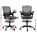 Drafting Office Chair – Mesh Design, Grey Studio Seat