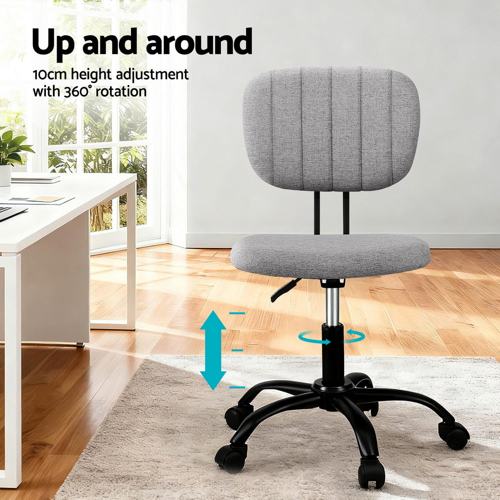 Hudson Armless Office Chair – Grey