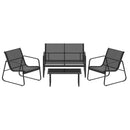 Outdoor Sofa Lounge Set – Textilene Table & Chairs, Garden Style