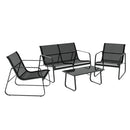 Outdoor Sofa Lounge Set – Textilene Table & Chairs, Garden Style