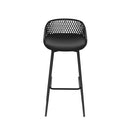 2 x Outdoor Bar Stools – Plastic, Black