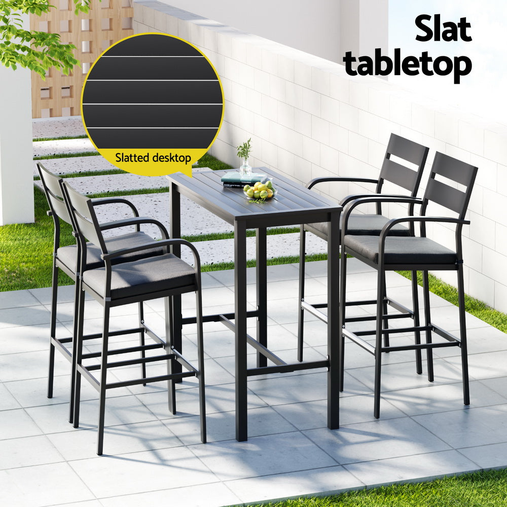 Summit Outdoor Bar Set – Grey – 5 Piece