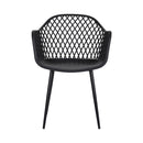 4 PC Outdoor Dining Chair Set – Black