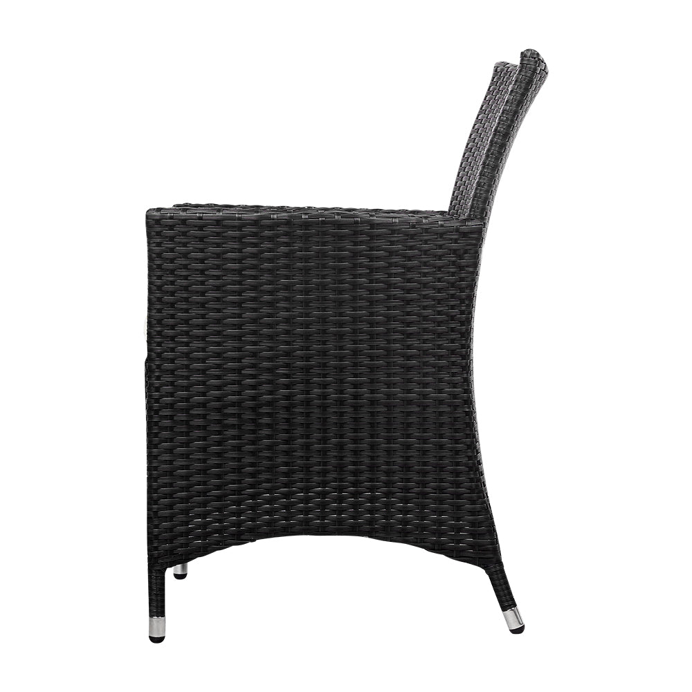 Arlo Outdoor Bistro Set – Black & Grey – 3 Piece