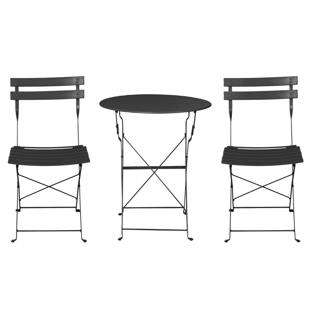 Rowan 3-Piece Outdoor Bistro Set – Black