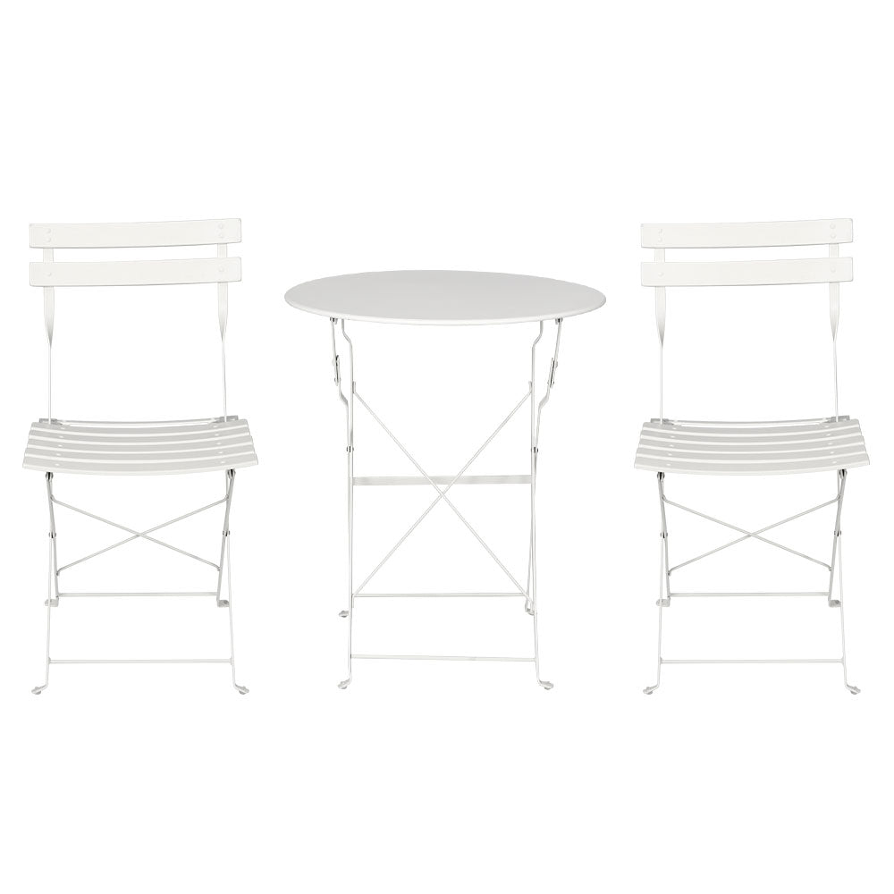 Atlas 3-Piece Outdoor Bistro Set – White