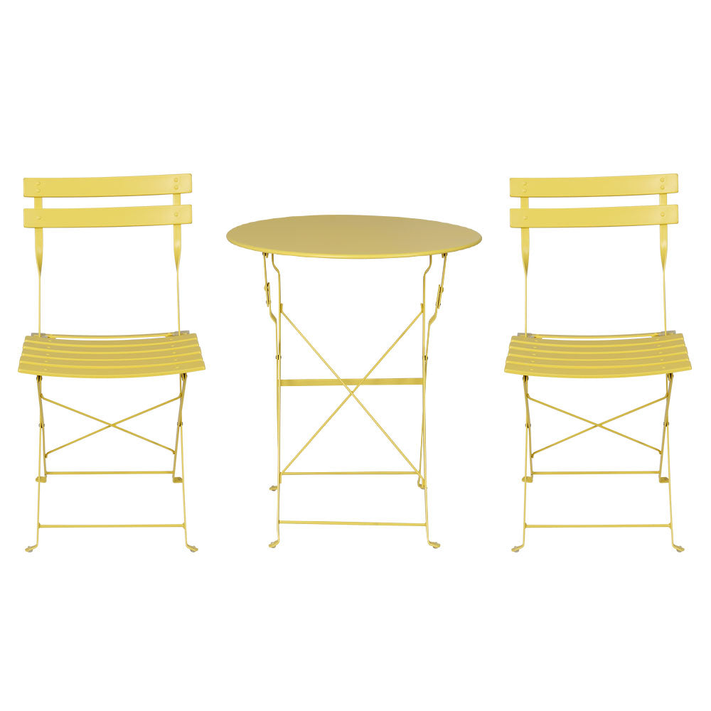 Rowan 3-Piece Outdoor Bistro Set – Yellow