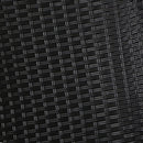 3-Piece Outdoor Recliner & Table Set – Wicker, Black Finish