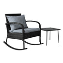 2 PC Wicker Rocking Chair & Table Set – Patio Lounge