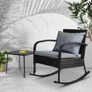 2 PC Wicker Rocking Chair & Table Set – Patio Lounge