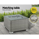 5-Piece Outdoor Sofa Set – Wicker Lounge, Grey