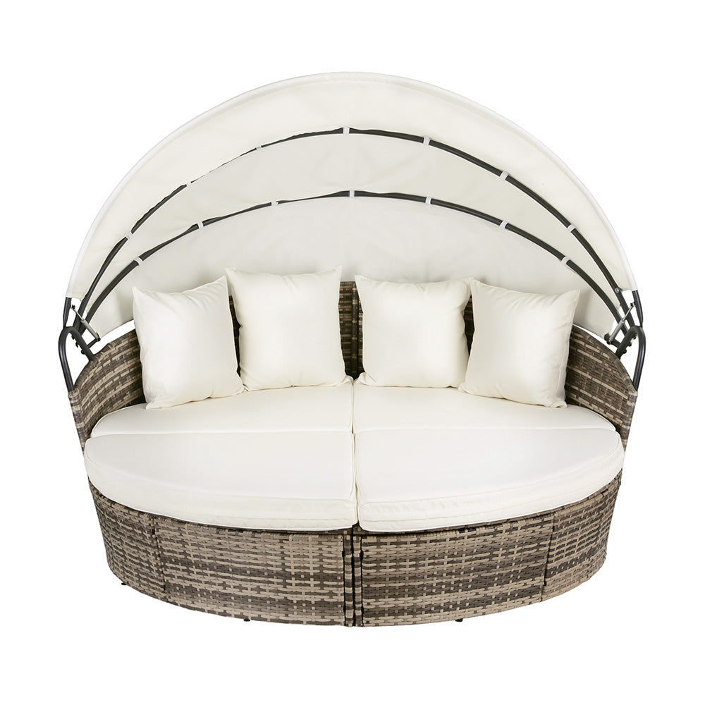 Solara Outdoor Day Bed – Beige – Set of 3
