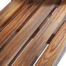 Wooden 2-Seater Garden Bench – Wagon Wheel Style, Brown