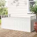 129cm Outdoor Storage Bench – Wooden Toy Chest, White XL