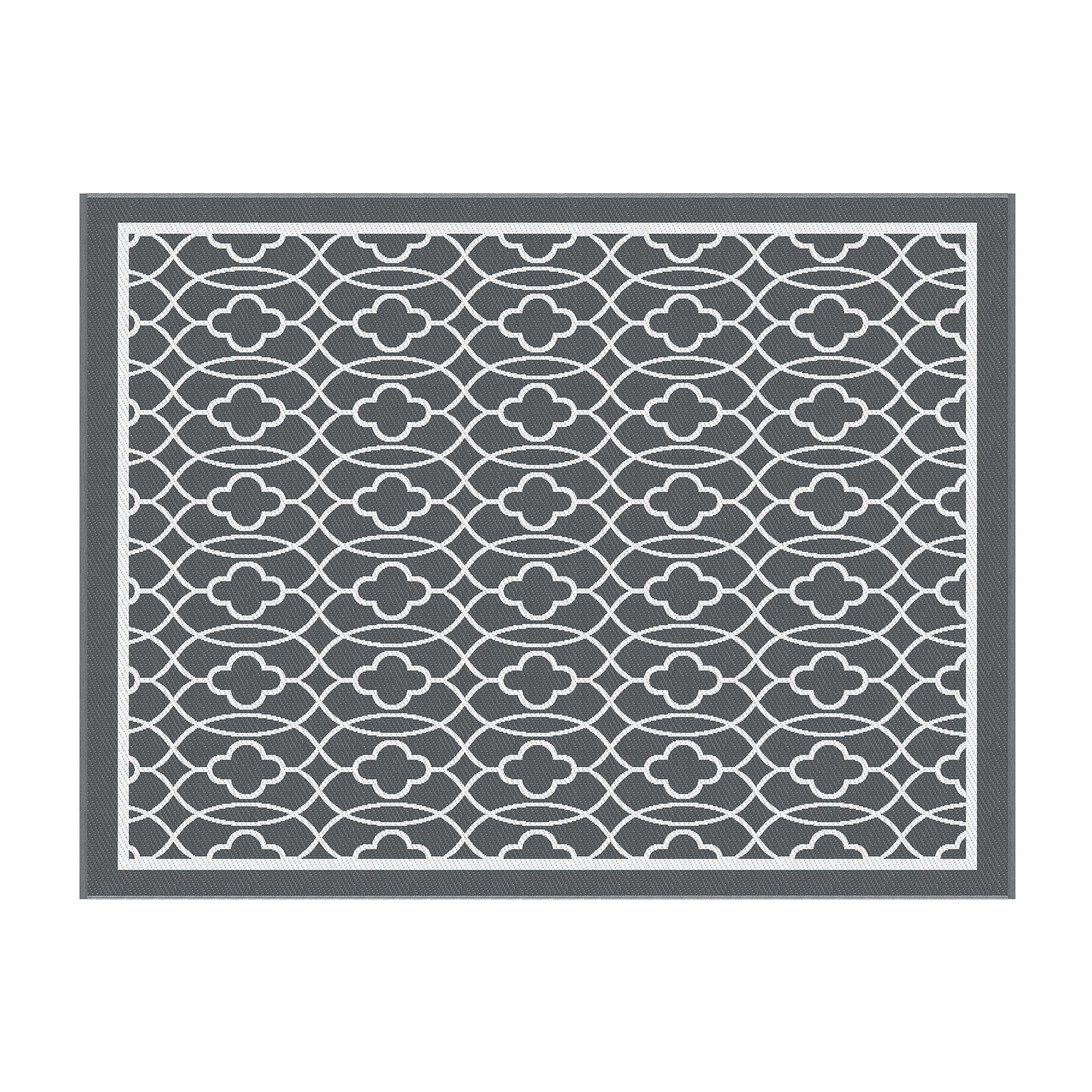 Hudson Outdoor Area Rug – Grey – Large