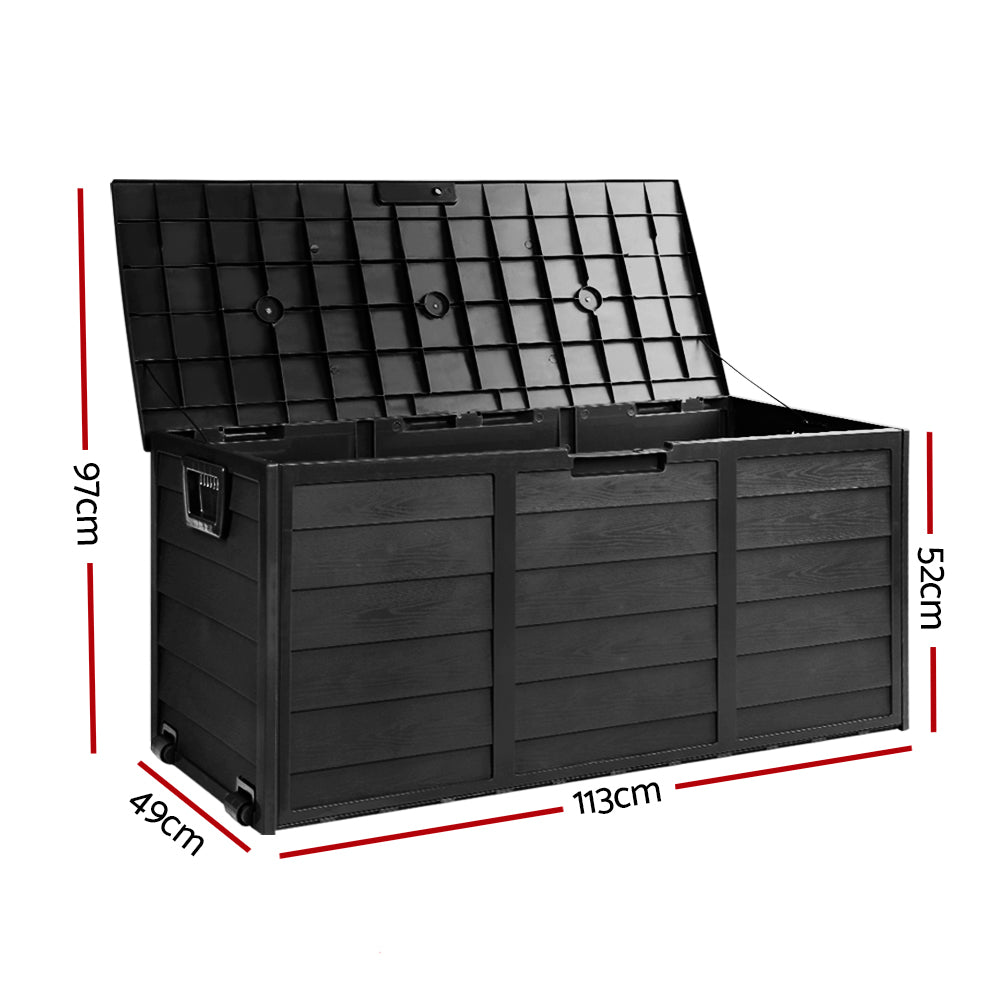 Fortress Outdoor Storage Box – Black – 290L