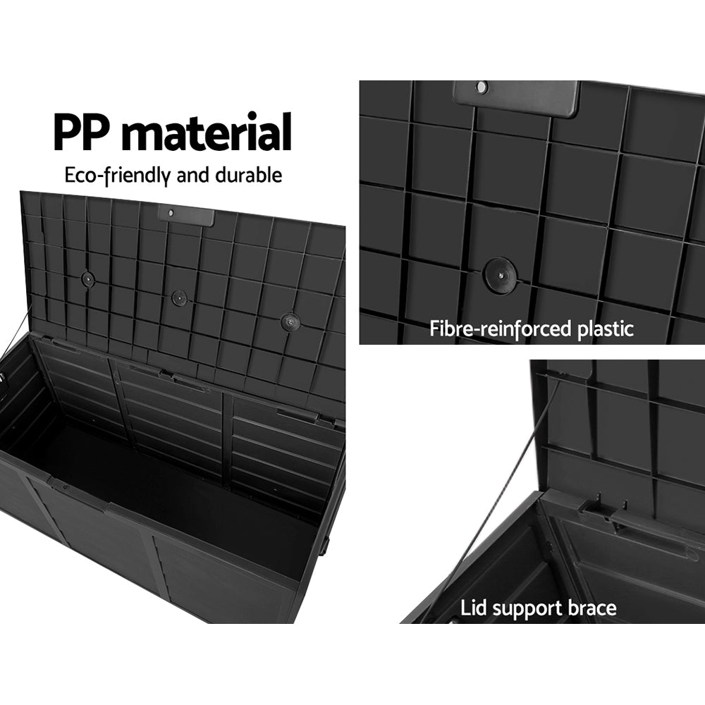 Fortress Outdoor Storage Box – Black – 290L