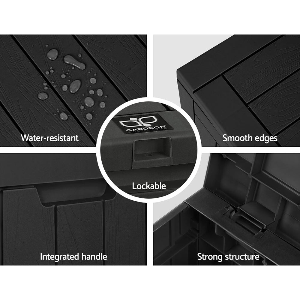 Korvyn Outdoor Storage Box – Black – 118L