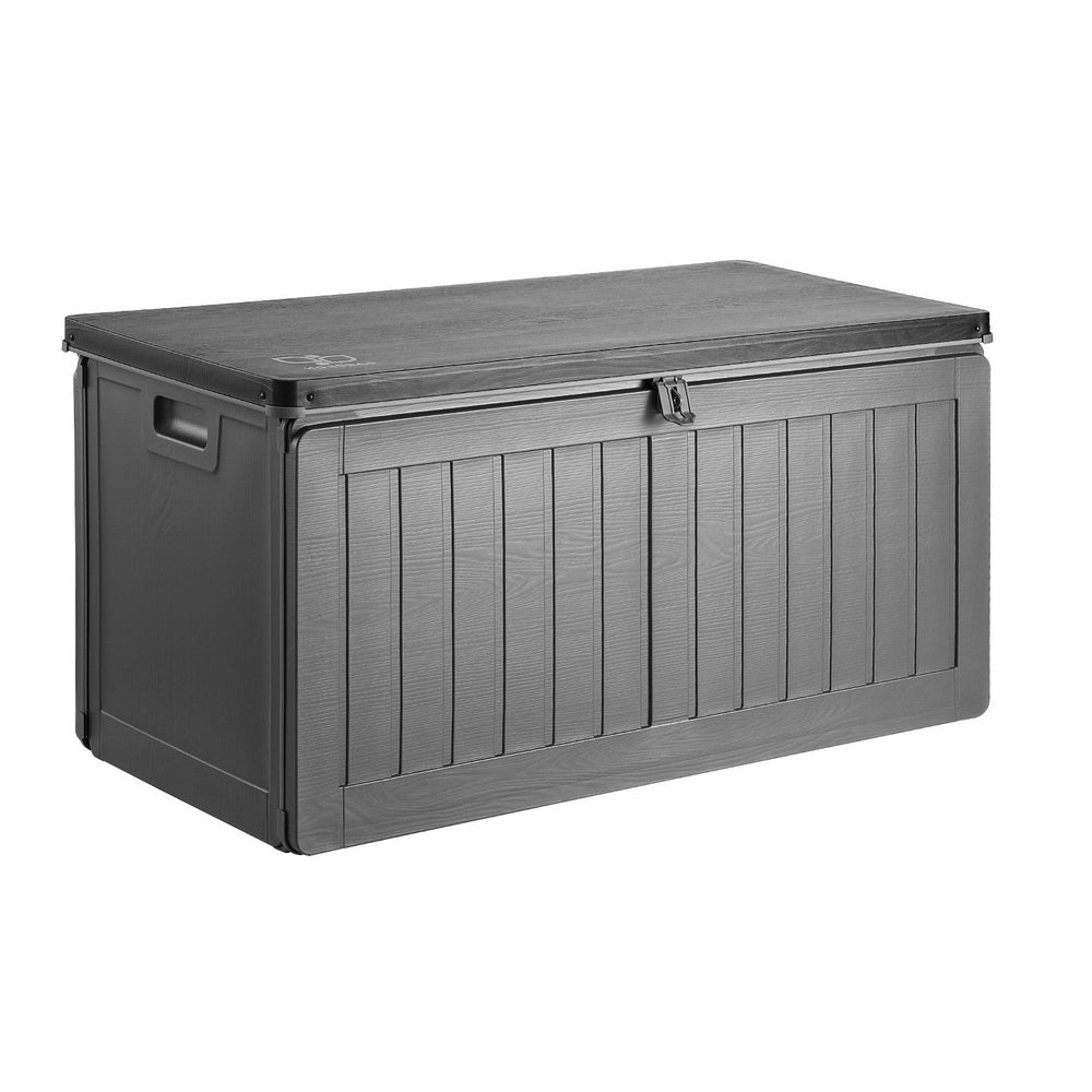 Denton Outdoor Storage Box – Grey & Black – 190L