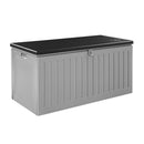 Outdoor Storage Box 270L – Lockable Bench, Grey