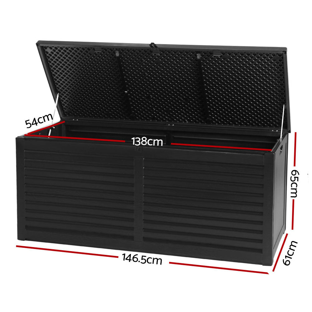 Alderon Outdoor Storage Box – Black – 490L
