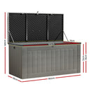Outdoor Storage Box 830L – Lockable Bench, Black