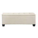 Blanket Storage Ottoman – Linen, 97cm Beige