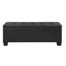 Blanket Storage Ottoman – Linen, 97cm Black