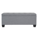 Blanket Storage Ottoman – Linen, 97cm Grey