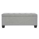 Blanket Storage Ottoman – Linen, 97cm Light Grey