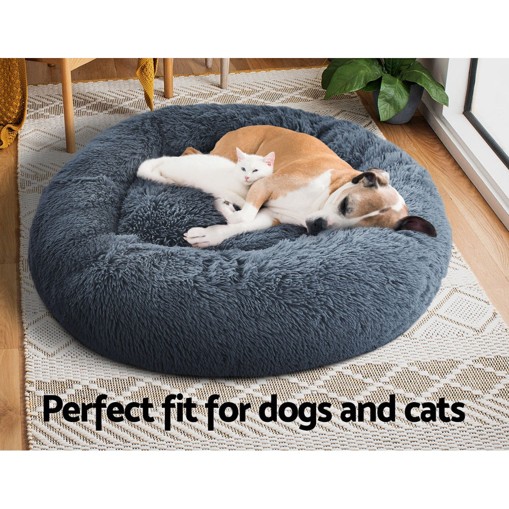 Comfort Calming Pet Bed – Grey – 90 cm