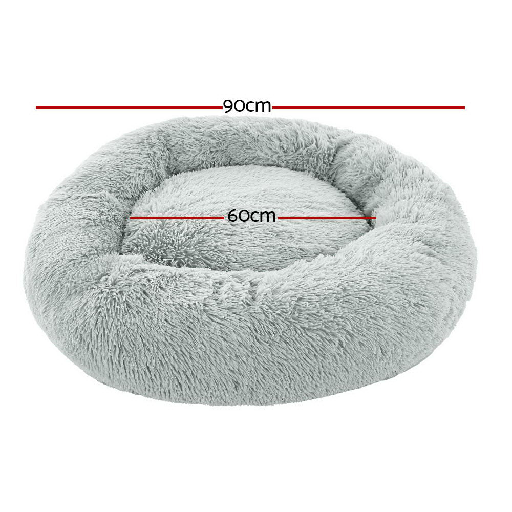 Haven Calming Pet Bed – Grey – 90 cm