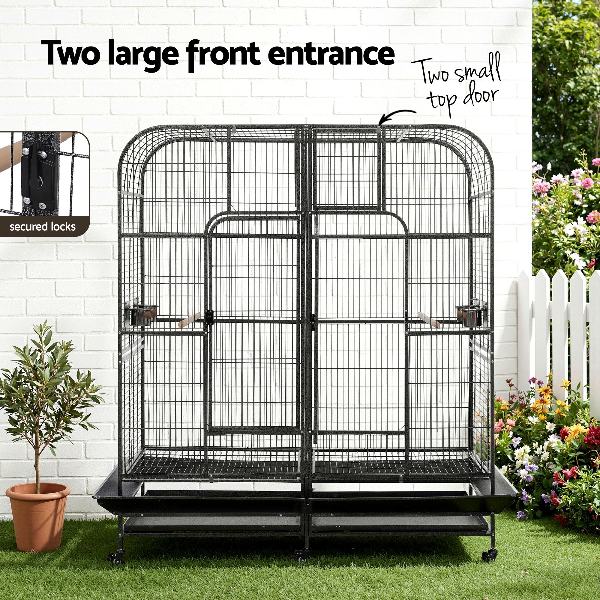 Ashford Extra Large Bird Aviary – Black – 185 cm