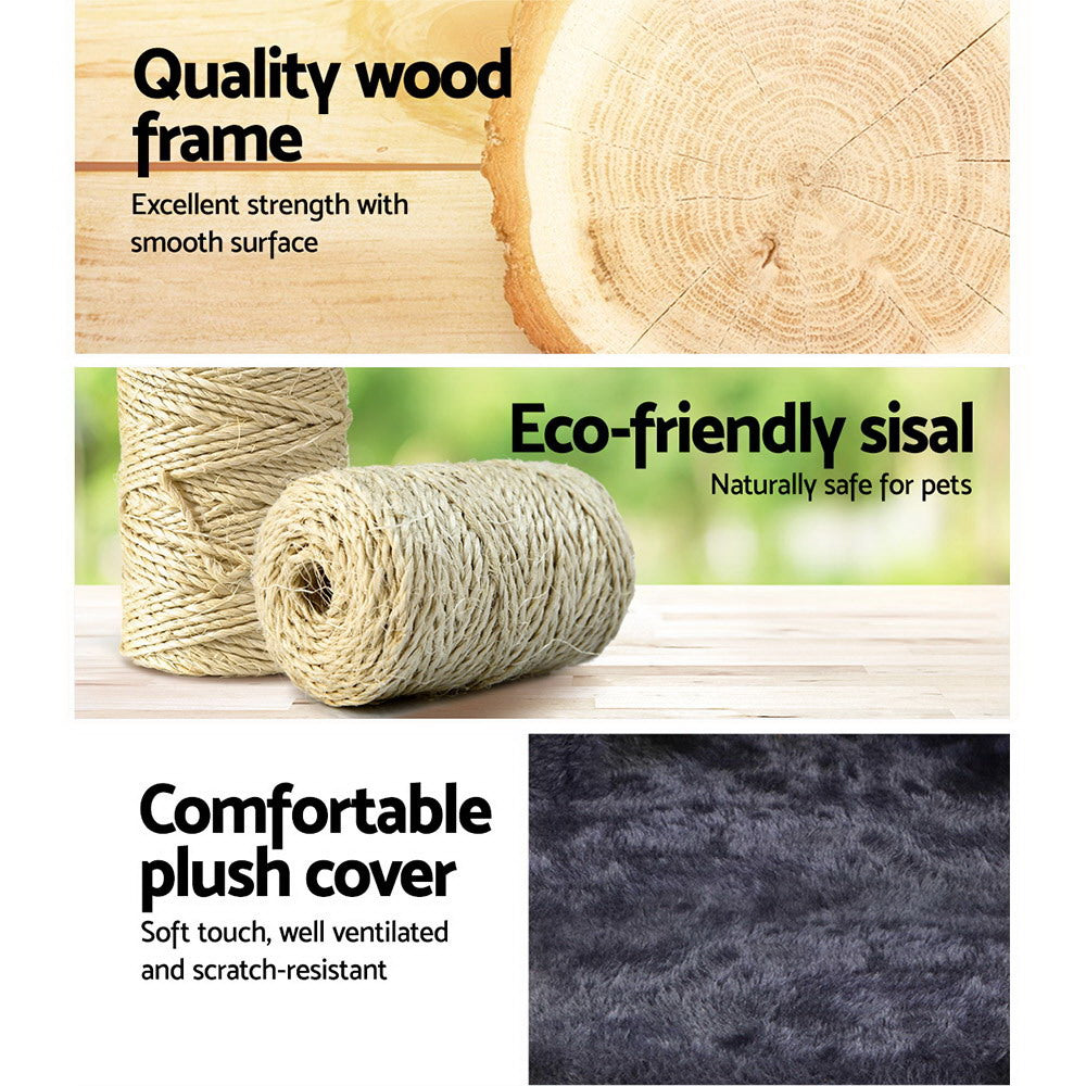 Felix Cat Scratcher Tower – Grey / Charcoal – 70 cm