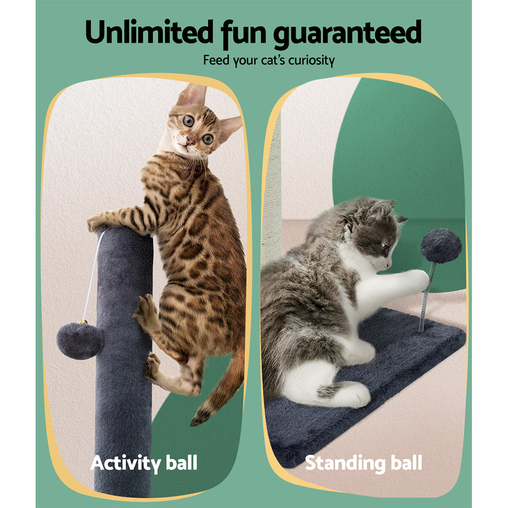 Zena Cat Tree Tower – Grey – 105 cm