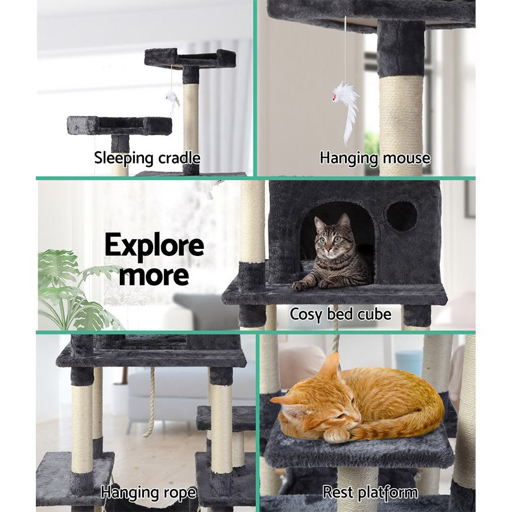 Casey Cat Tree Tower – Grey – 184cm